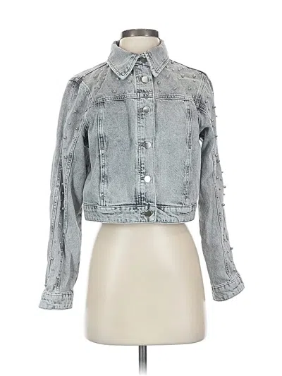 Pre-owned Zara Denim Jacket In Gray