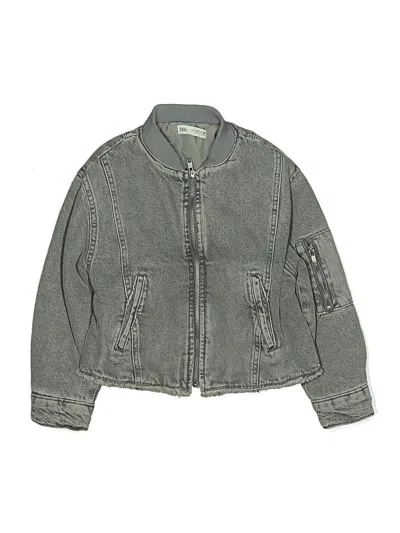 Pre-owned Zara Kids' Denim Jacket In Gray