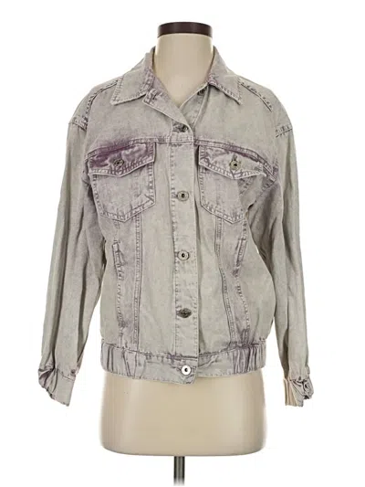 Pre-owned Zara Denim Jacket In Gray