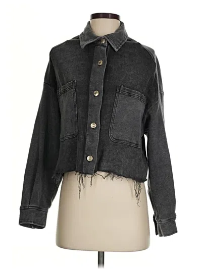 Pre-owned Zara Denim Jacket In Gray