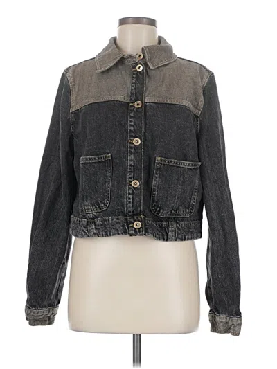 Pre-owned Zara Denim Jacket In Gray