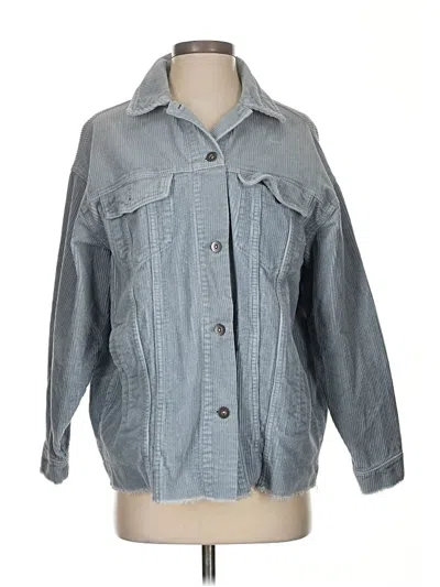 Pre-owned Zara Denim Jacket In Green