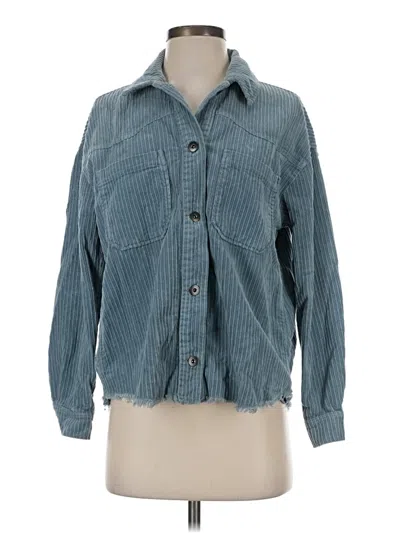 Pre-owned Zara Denim Jacket In Teal