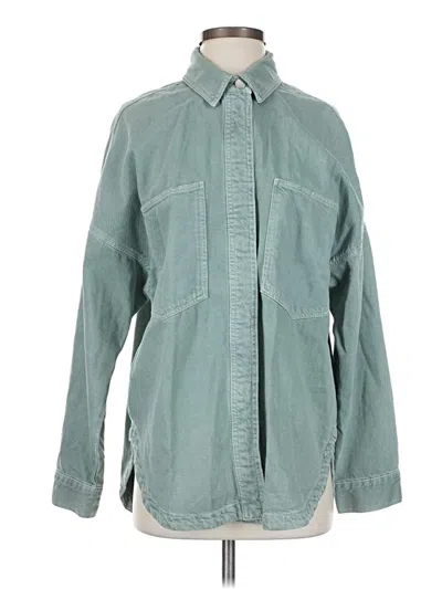 Pre-owned Zara Denim Jacket In Teal