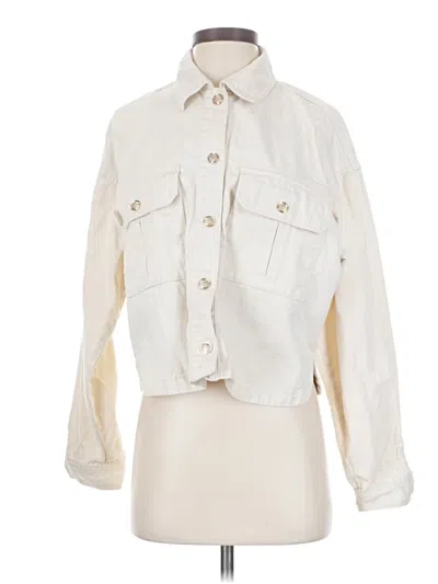 Pre-owned Zara Denim Jacket In White