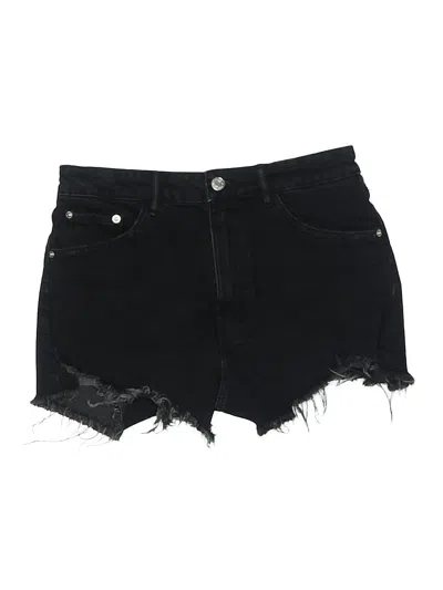 Pre-owned Zara Denim Shorts In Black