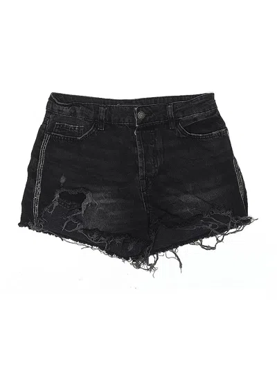 Pre-owned Zara Denim Shorts In Black