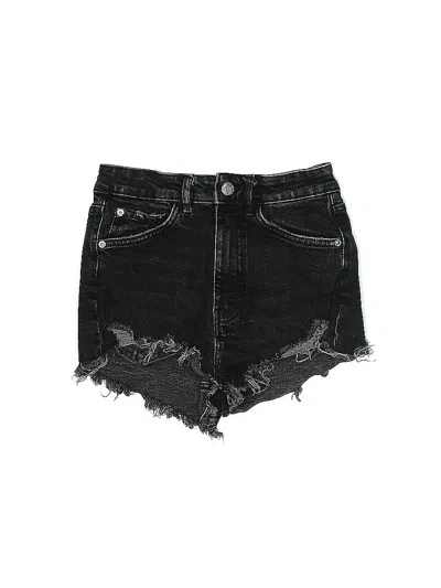Pre-owned Zara Denim Shorts In Black