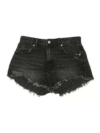 Pre-owned Zara Denim Shorts In Black