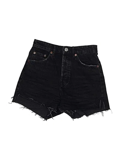 Pre-owned Zara Denim Shorts In Black
