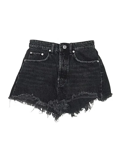 Pre-owned Zara Denim Shorts In Black
