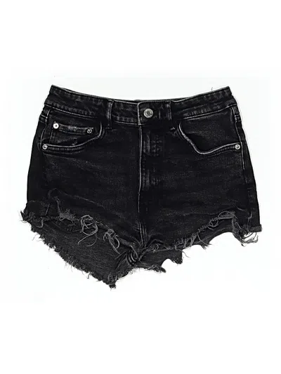 Pre-owned Zara Denim Shorts In Black