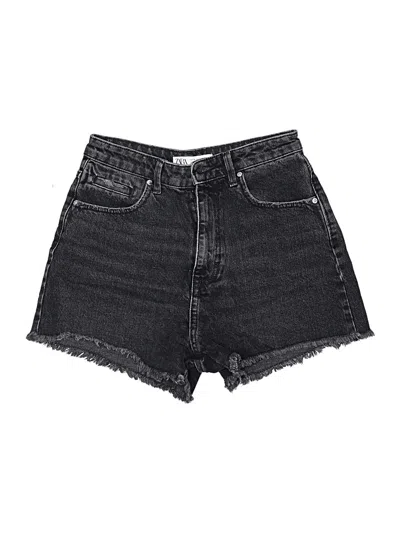 Pre-owned Zara Denim Shorts In Black