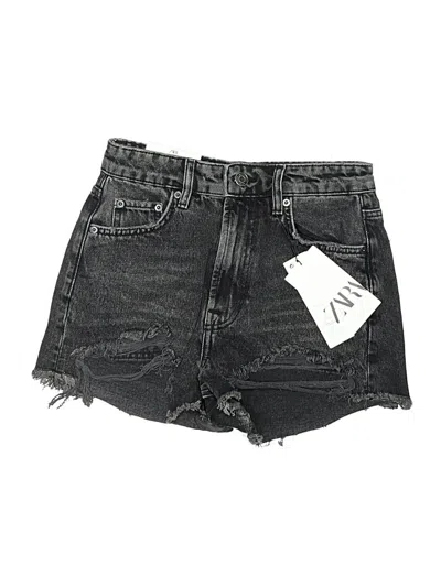 Zara Denim Shorts In Black