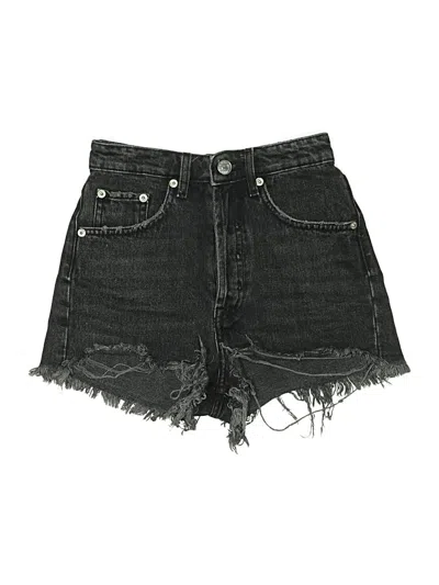 Pre-owned Zara Denim Shorts In Black