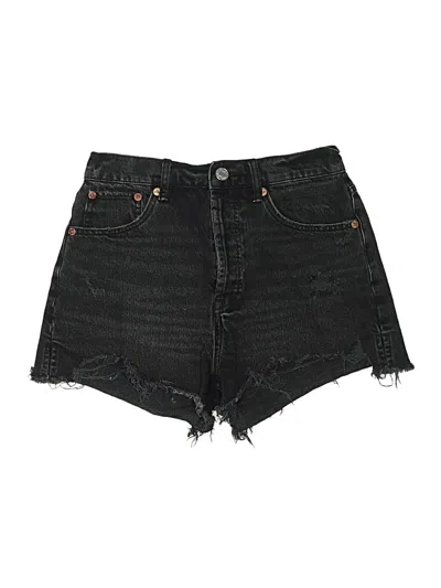 Pre-owned Zara Denim Shorts In Black