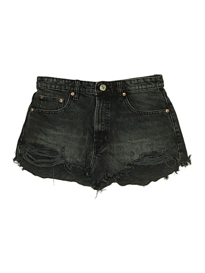 Pre-owned Zara Denim Shorts In Black