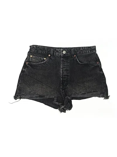 Pre-owned Zara Denim Shorts In Black