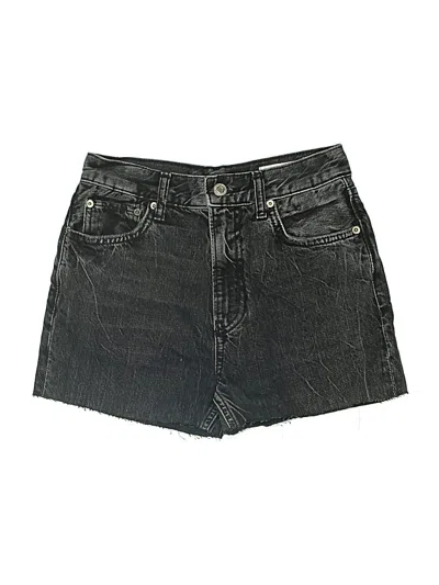 Pre-owned Zara Denim Shorts In Black