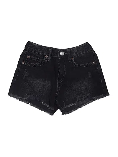 Pre-owned Zara Kids' Denim Shorts In Black