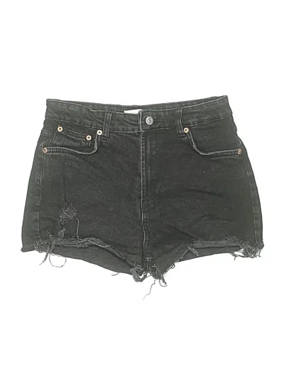 Pre-owned Zara Denim Shorts In Black
