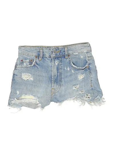Pre-owned Zara Denim Shorts In Blue