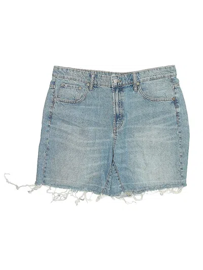 Pre-owned Zara Denim Shorts In Blue
