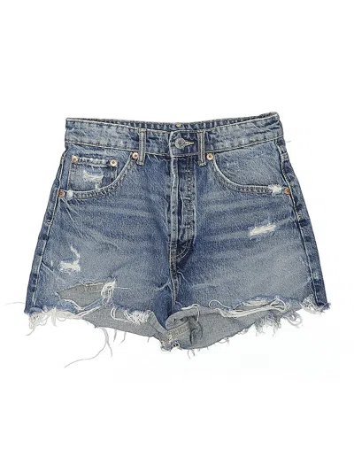 Pre-owned Zara Denim Shorts In Blue
