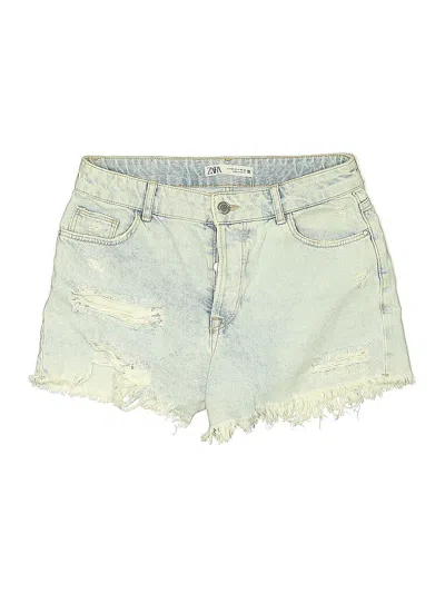 Pre-owned Zara Denim Shorts In Blue