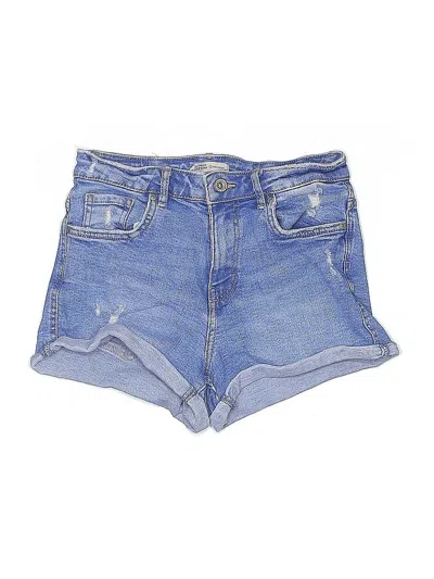 Pre-owned Zara Denim Shorts In Blue