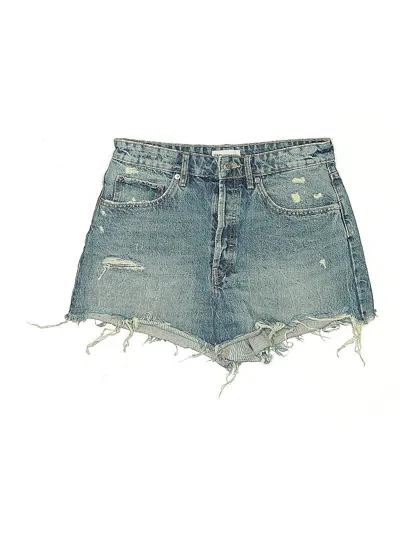 Pre-owned Zara Denim Shorts In Blue
