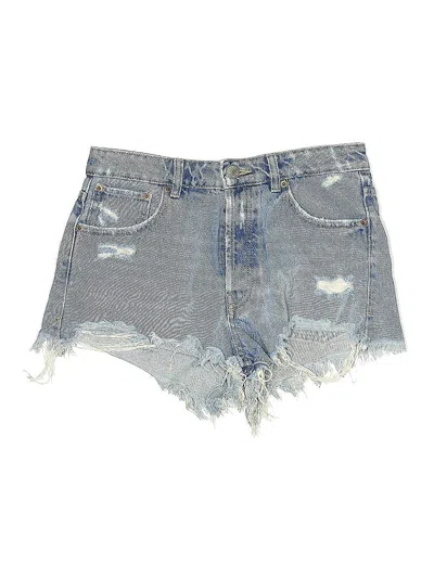 Pre-owned Zara Denim Shorts In Blue