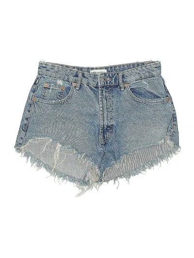 Pre-owned Zara Denim Shorts In Blue