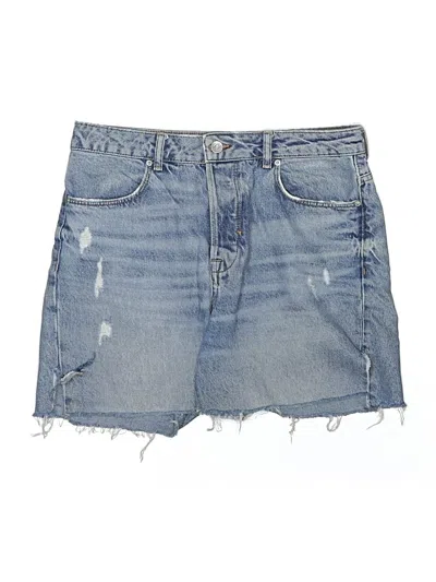 Pre-owned Zara Denim Shorts In Blue
