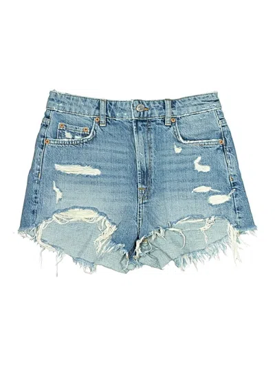 Pre-owned Zara Denim Shorts In Blue