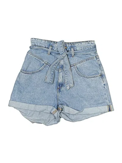 Pre-owned Zara Denim Shorts In Blue