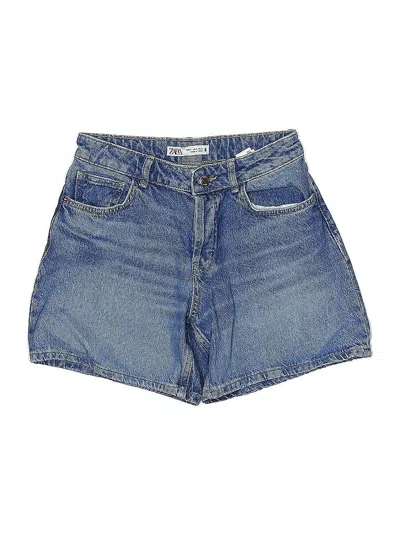 Pre-owned Zara Denim Shorts In Blue