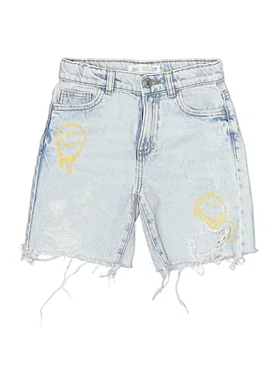 Pre-owned Zara Kids' Denim Shorts In Blue