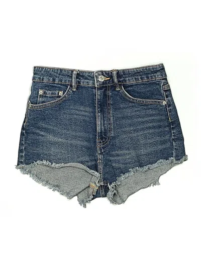 Pre-owned Zara Denim Shorts In Blue