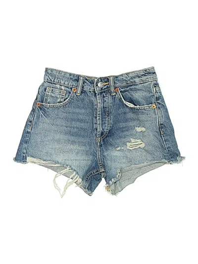 Pre-owned Zara Denim Shorts In Blue