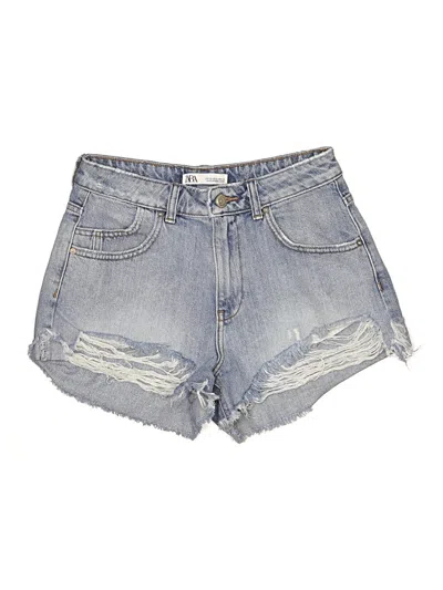 Pre-owned Zara Denim Shorts In Blue