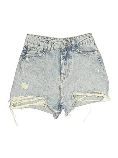 Pre-owned Zara Denim Shorts In Blue