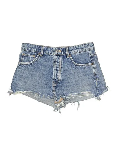 Pre-owned Zara Denim Shorts In Blue