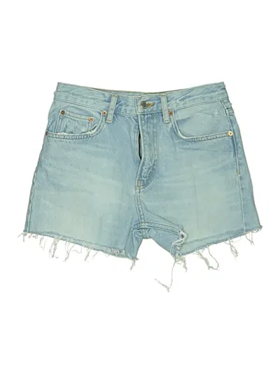 Pre-owned Zara Denim Shorts In Blue