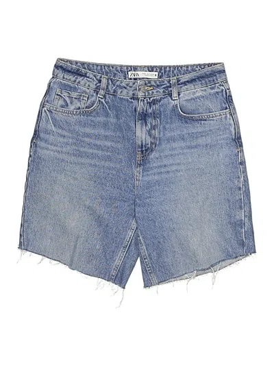 Pre-owned Zara Denim Shorts In Blue
