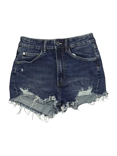 Pre-owned Zara Denim Shorts In Blue