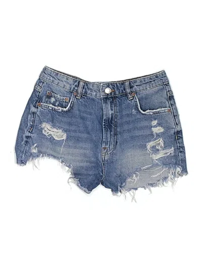 Pre-owned Zara Denim Shorts In Blue
