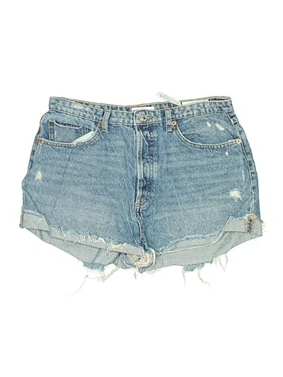 Pre-owned Zara Denim Shorts In Blue