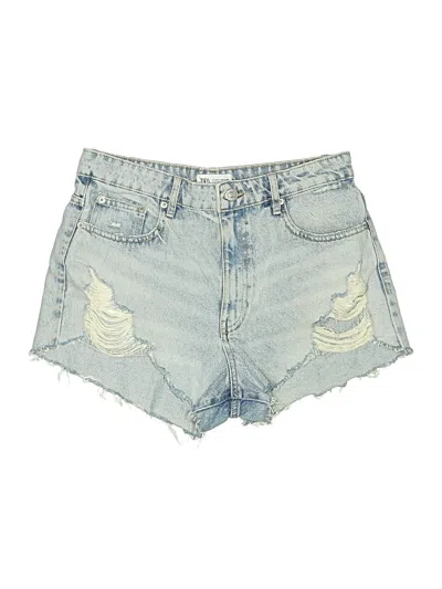 Pre-owned Zara Denim Shorts In Blue