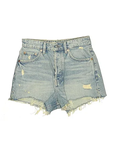 Pre-owned Zara Denim Shorts In Blue